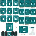 20 Packs Tool Holder and Battery Mount Holder Compatible for Makita 18V, 10 Pack Battery Mounts Rack Fit for 18V Batteries, 10 Pack Drill Hangers Organizer, for Garage/Workshop Storage(w/60 Screws)