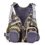 Lixada Fly Fishing Vest Backpack Breathable Outdoor Fishing One Size Green