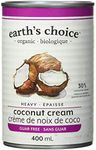 Earth's Choice - Organic Heavy Coconut Cream (30% Fat), Guar Gum Free, Gluten Free, Dairy Free, Lactose Free, Kosher, 12 Count of 400ml