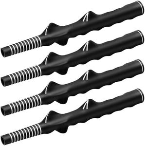 Arrowbash 4 Pcs Golf Training Grip Right Handed Golf Swing Training Grip Trainer Golf Grip Training Aid Golf Club Grip Trainer Golf Swing Trainer Accessories, Black