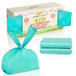 ECO Bambi Baby ™ 100% Biodegradable and Compostable 300 Nappy bags| Antibacterial Diaper Disposal Sacks in Kraft Box | Essentials for Newborn Babies and Young Children