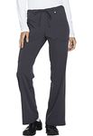 Dickies Women's Mid Rise Drawstring Cargo Pant Medical Scrubs, Pewter, X-S Tall