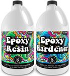 Crystal Clear Epoxy Resin Kit, 1 Gallon Total, 2-Part, for Tumblers, Wood, Tabletop, Countertop, Bar Crafts, Art, Molds, and Casting Projects with Hardener Included