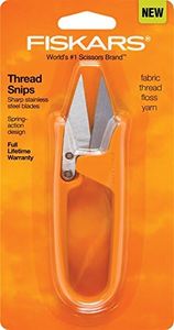 Fiskars Thread Snip Scissors, Gray Orange