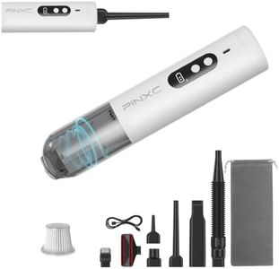 PINXC Mini Vacuum Cleaner Cordless 15000PA High Power,Handheld Car Vacuum, 5 in 1 Portable Vacuum for Car, Home & Pet Hair, Type-C Rechargeable, LED Display,Up to 30 Mins Runtime, Multi-Nozzles