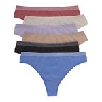 Hanes Women's Seamless Underwear Pack, Comfort Flex Fit Bikini Boyshort or Thong Panties, 6-Pack, Assorted Colors, Small