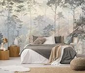 Hazy Forest Wall Mural, Abstract Na