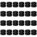 Zion Round Matte Black Door Hinges - Bundles (24 Pack)