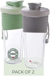 & ME andMe Protein Shaker Bottle - 700 ml with silicone sleeve| Shaker for Pre-Post Workout Supplement Protein Shake Gym Sipper (Pink Color) (Green & Grey Color)