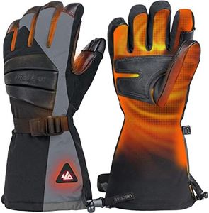 Unigear Guanti Riscaldati per Uomini Donne, USB Ricaricabile Guanti Touch Screen Invernali Elettrico Impermeabile Pelle Guanti da Sci con Ricarica Rapida per all'aperto Sci Ciclismo Raynauds