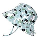 Jan & Jul Beach Fishing Bucket Hat for Boys & Girls with Strap (XL: 6-12 Years, Bear)