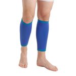 Flamingo premium Orthopedic Calf Support Leg Compression Sleeves for Sports, Gym, Running, Cycling, Jogging and Workout (pair) | calf muscle support for men & women | Color-Blue | Size-L