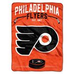 NHL Philadelphia Flyers NCAA Inspired 60" by 80" Raschel Throw Blanket, Black, 60" x 80"