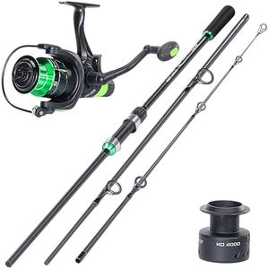 Sougayilang Surf Fishing Combo，Surf/Carp Rod With 4000 Carp Reel Set,3-Section Travel Fishing Tackle Combo,For Sea/Beach Fishing-LS27