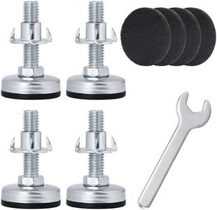 BELLE VOUS Set de 4 Niveladores de Patas de Mesas y Muebles M10 x 50 mm - de Alturas Regulables con Bases de Fieltro y Tuercas - para Pata de Mesa Mueble Escritorio y Sillas
