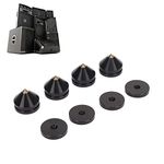 Speaker Isolation Feet Pads, 4Pcs Speaker Foot Isolation Spikes Cone Pads for Turntable Subwoofer Speaker, HiFi Speaker Isolation Feet Speaker Spikes Pads (Black)