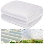 6 Mil Clear Greenhouse Plastic Sheeting,9.8FTx19.7FT Transparent Plastic Film for Greenhouse, Resistant Polyethylene Film for Farm,Garden…