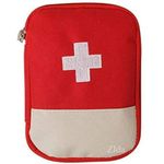 ZLDA Polyester Travel Mini First Aid Kit Pouch Medicine Storage Bag Organiser Portable Survival For Home,Office,Travel,Car,Rescue Clinical,Outdoor Camping,Hiking (Multicolor,Pack Of 1)