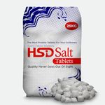 HSD Salt Tablets 25kg Best for Laundry Kitchen Dish Washing, Compatible to all Water Softener Machines, Food Grade 100% Genuine British HSD Salt Tablets Premium Quality (1 Bag)