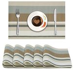 HOKIPO Polyvinyl Chloride Pvc Set Of 6 Mats For Dining Table - 45X30 Cm (Ar610), Multicolour