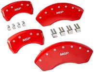 MGP Caliper Covers 17112SMGPRD Caliper Cover (Red Powder Coat Finish, Engraved Front and Rear: MGP, Silver Characters, Set of 4)