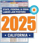 2025 California Labor Law Poster- State, Federal, OSHA Compliant- Workplace Required Posting for Employees- English Employment Poster- UV Laminated Waterproof- 26” x 39.5”- English