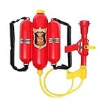 Maxmit Fireman Backpack Water Gun, Water Gun Firefighter Beach Toy, Super Water Squirt Suitable for Beach, Lake, Swimming Pool, Outdoor Activities for Kids