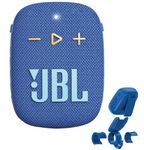 JBL Box Wind 3S Portable Mini Bluetooth Speaker Waterproof with Clip for Sports, Bicycle and Scooter - Bass Boost - Blue