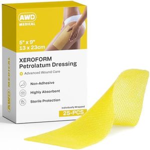 AWD Medical Xeroform Petrolatum Dressing 5x9 - Non-Adhering Gauze Pads - Fine Mesh Gauze Patch Sterile - Healthcare Supplies for Wound Care, Burns, Lacerations, & Skin Grafts Aide (Box of 25, 5"x9")