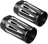 HCmotorku Motorcycle Upper Fork Boot Slider Covers Front Fork Boot Slider Covers Fit For Harley Touring Street Glide Road Glide Electra Glide Road King Trike 1980-2024 (Black-A)