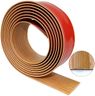 Floor Transition Strip 2" Self Adhesive Flat Vinyl Flooring Transitions Strip with Strong Backing Wood Grain (5cm, 10FT, Brown Wood Grain)