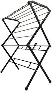 DRY LINE Cross - Folding Cloth Drying Stand Basic Cloth Dryer with Stainless Steel/Rust Proof 35 inch rods Multilayer Made in India