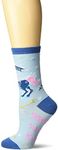 K. Bell Socks Womens Horoscope Sign Novelty Crew Casual, Light Blue, One Size US