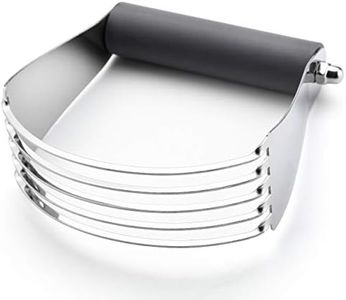 Spring Chef Large Gray Dough Blender For Baking, Heavy Duty Dough Cutter Tool, Stainless Steel Manual Pastry Cutter Tool with Sharp Blades, Dishwasher Safe Pastry Blender for Easy Mixing