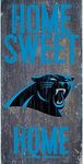 Fan Creations - Carolina Panthers Wood Sign - Home Sweet Home 6"x12"