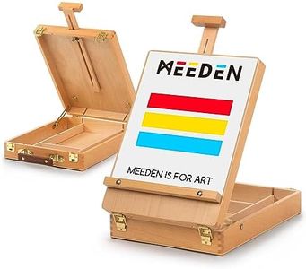 MEEDEN Studio Sketch Box Easel- Solid Beech Wood Universal Design Adjustable Tabletop Sketchbox Easel with Storage Box for Plein Air Artist, Art Students & Beginners