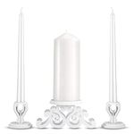 Rozrety Unity Candle Holder - Unity Candles Stand for Wedding Ceremony Set - Pillar Taper Candle Holders for Weddings Centerpiece Decoration,Bridal Shower(Candles not Include)