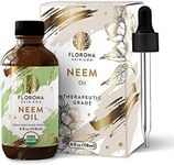 Florona Neem Oil USDA Organic - 4 fl oz for Hair Care, Skin Care, Aromatherapy, Soap Making