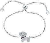 Cubic Zirconia CZ Puppy Pet Dog Bol