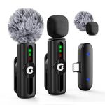 GRENARO Mic for YouTube Wireless, 3-Level Adjustable Noise Reduction Mic Wireless, Wireless Microphone for Youtubers with LED Indicator Light (Dual Channel Type-C Port Version)