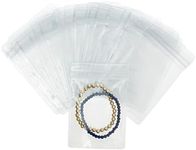 100 Pack Clear Plastic Bags for Jewelry, Earrings, Necklaces, Mini Resealable Bags for Small Business (3.15 x 4.75 In)