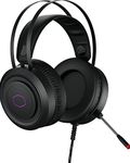 Cooler Master CH321 Gaming Headset - Over-Ear Headphones, 50mm Neodymium Audio Drivers, Omni-Directional Microphone, Removeable PU-Leather Ear Cups, PC & Console Compatible - USB Type A
