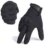 WTACTFUL Windproof Touch Screen Warmer Full Finger Gloves for Winter Cycling Motorcycle Motorbike Hunting Hiking Bike Work Driving Outdoor Camping Skiing Snowboarding Gear Black Medium