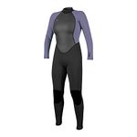 O'Neill Wetsuits Women's Reactor Ii 3/2mm Back Zip Full Wetsuit, Black/Mist, 10 UK