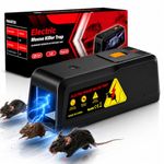 Electric Mouse Traps,VoltGuard Rat Traps 2800V High Voltage,Mouse Traps for Kitchen,Garage,Warehouse- Effective on Big & Small Mouse (black)