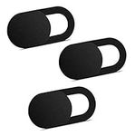 ivoler [3 Pack] Webcam Cover Slider for Privacy, 0.027in Ultra Thin Design Web Camera Cover Slide for MacBook, iPad, iPhone, Laptop, Desktop, PC, Tablet, Smartphone and More - (Black)