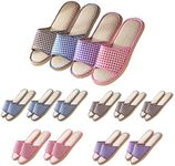 10 Pairs Washable House Slippers for Guests,Disposable Slippers for Guests,Breathable Open Toe Indoor Slipper,Spa Slipper for Guests,Home,Bedroom,Hotel,Travel,Unisex Universal Size(6 Large Size+4 Medium Size), Multi-color