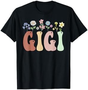 Gigi Gifts Women Wildflower Floral Design Gigi T-Shirt