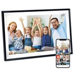 Hesmor Frameo 15.6 inch Digital Photo Frame WiFi - 1920x1080 FHD IPS Screen Touchscreen, Built-in 32GB Storgae, Auto Rotate, Electronic Photo Frame via App to Share Photos & Videos Anywhere