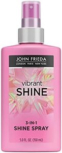 John Frieda Vibrant Shine Spray, Glossy Hair Treatment & Weightless Argan Oil Spray for Detangling, with Heat Protectant up to 450F, 5 Ounce